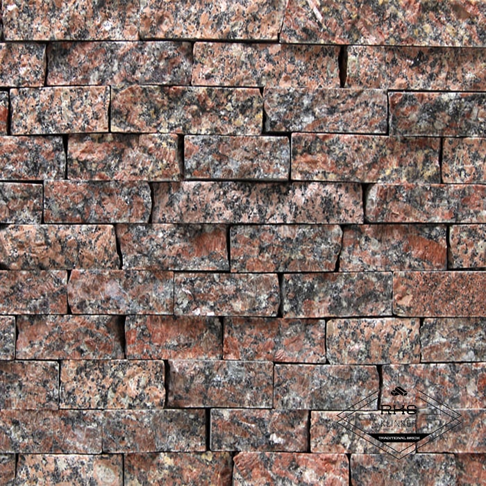 Фасадный камень Горбушка (лапша) — Гранит Красный Микс в Воронеже